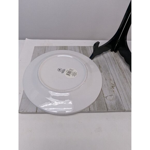 Royal Norfolk Silver Snowflakes Set Of 2 Christmas Holiday Dinner Plates 10 5/8" - Picture 5 of 7